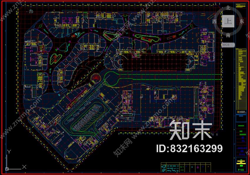 深圳中心项目CAD施工图+效果图cad施工图下载【ID:832163299】