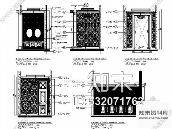 施工图辽宁某花园小区欧陆风格售楼处室内装修图含效果cad施工图下载【ID:532071762】
