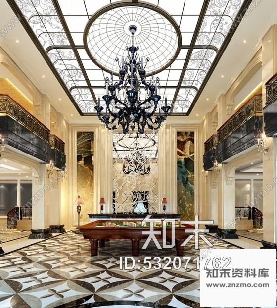 施工图辽宁某花园小区欧陆风格售楼处室内装修图含效果cad施工图下载【ID:532071762】