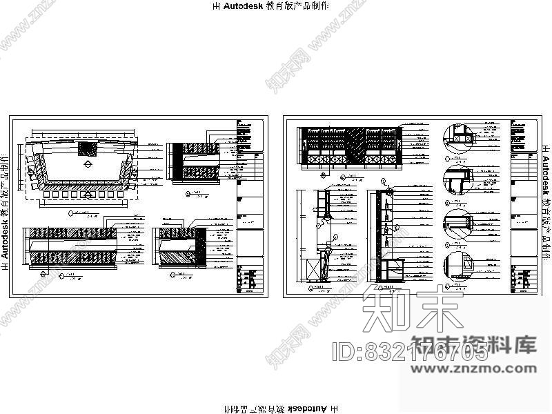 图块/节点超精致酒吧服务吧台详图施工图下载【ID:832176705】