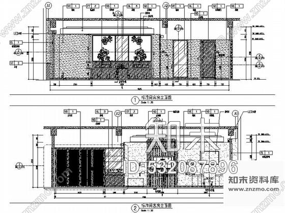 施工图北京繁华商贸区大型企业典雅高档办公楼室内装修施工图含效果及实景施工图下载【ID:532087896】