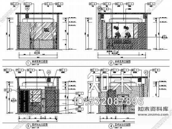 施工图北京繁华商贸区大型企业典雅高档办公楼室内装修施工图含效果及实景施工图下载【ID:532087896】