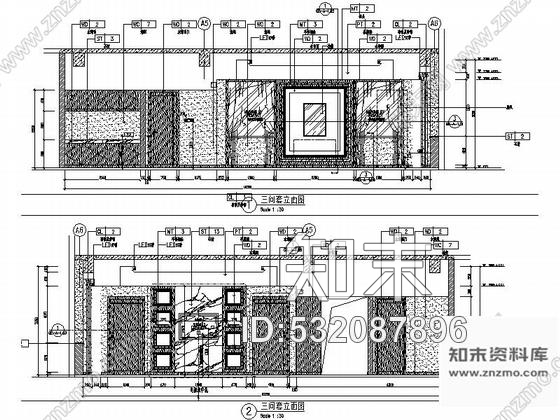 施工图北京繁华商贸区大型企业典雅高档办公楼室内装修施工图含效果及实景施工图下载【ID:532087896】