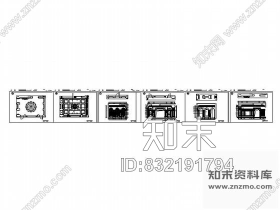 图块/节点豪华住宅餐厅设计立面图cad施工图下载【ID:832191794】