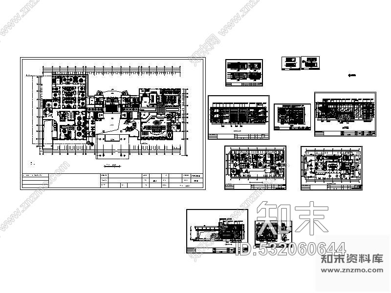 施工图某五星大酒店二层装修图(含效果)cad施工图下载【ID:532060644】