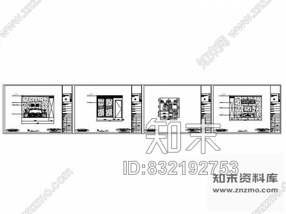 图块/节点贵阳某四居室次卧室立面图含效果施工图下载【ID:832192753】