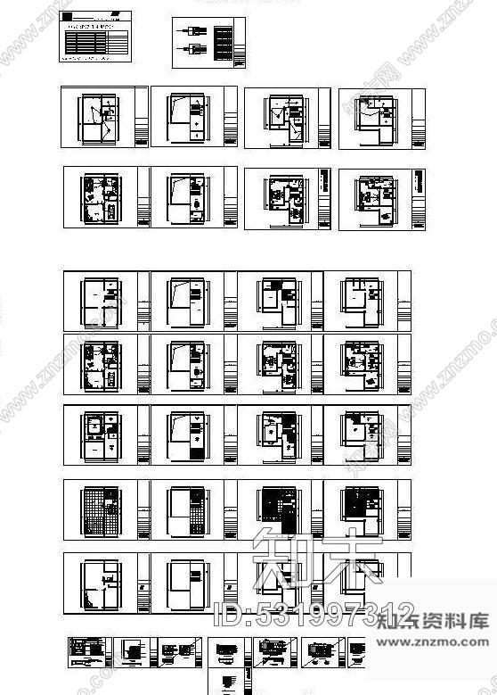 四层别墅设计方案图cad施工图下载【ID:531997312】