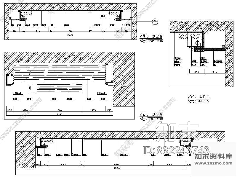 图块/节点客房立面装饰详图cad施工图下载【ID:832243743】