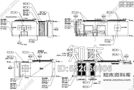 施工图北京高档品牌酒店部分施工图含实景cad施工图下载【ID:532056606】