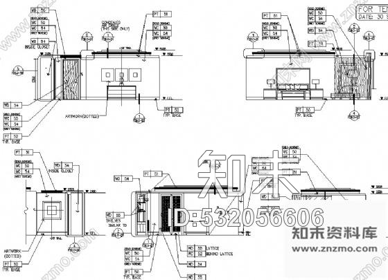 施工图北京高档品牌酒店部分施工图含实景cad施工图下载【ID:532056606】