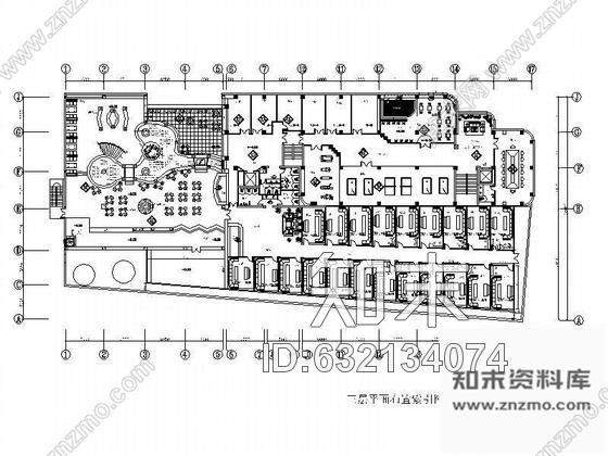 施工图北京某俱乐部装修图(平面)cad施工图下载【ID:632134074】