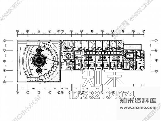 施工图北京某俱乐部装修图(平面)cad施工图下载【ID:632134074】