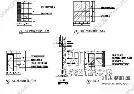 施工图宁夏某国际大酒店三楼KTV室内装修图cad施工图下载【ID:632124048】