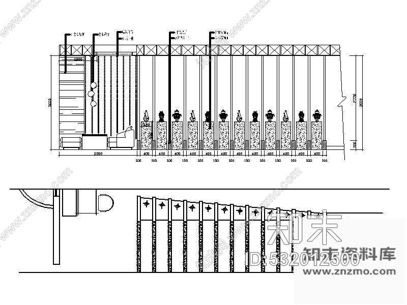 施工图某西餐酒廊客房部装修图(含效果)cad施工图下载【ID:532012500】