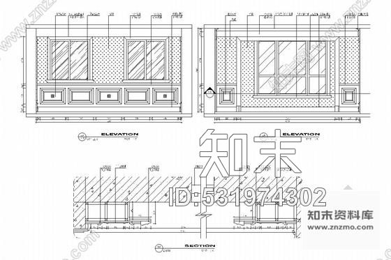 施工图江苏学雅芳邻毓秀钟灵中式风格三层别墅装修图cad施工图下载【ID:531974302】