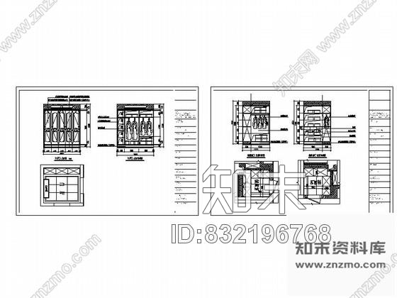 图块/节点门厅衣帽间装修详图施工图下载【ID:832196768】