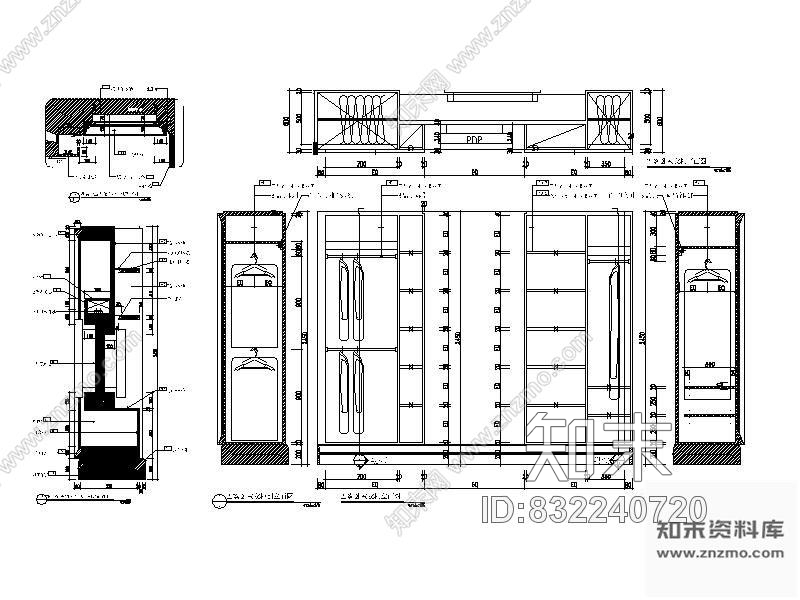 图块/节点卧室立面详图cad施工图下载【ID:832240720】