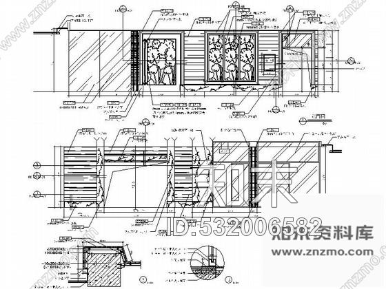 施工图深圳东南亚餐厅室内装修施工图(含实景)cad施工图下载【ID:532006582】