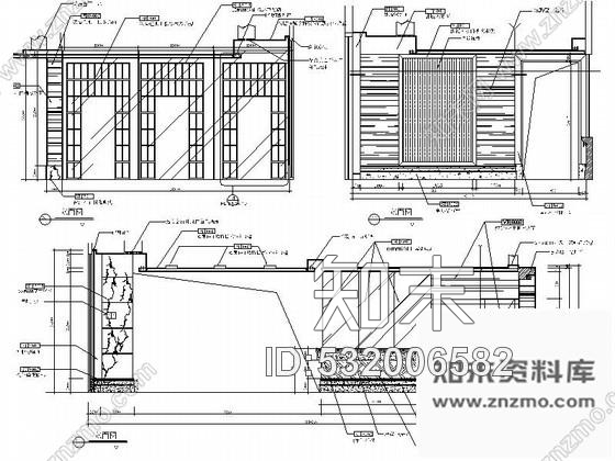 施工图深圳东南亚餐厅室内装修施工图(含实景)cad施工图下载【ID:532006582】