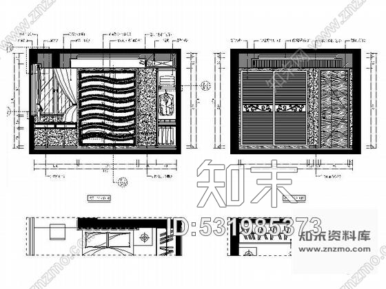 施工图福州江景水岸豪宅新中式风格复式装修图含效果cad施工图下载【ID:531985373】