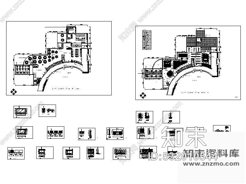 施工图厦门某高速公路服务区中式餐厅装修图含效果cad施工图下载【ID:532010544】