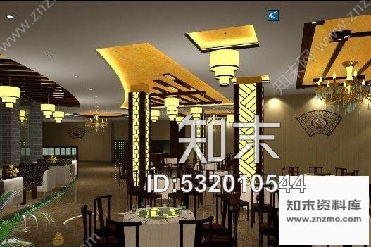 施工图厦门某高速公路服务区中式餐厅装修图含效果cad施工图下载【ID:532010544】