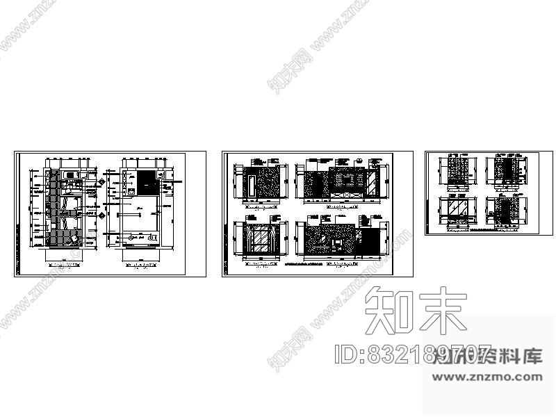 双人标准客房cad施工图下载【ID:832189707】