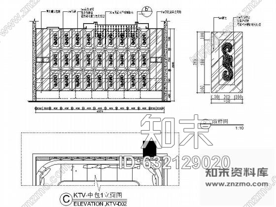 施工图豪华KTV包厢室内装修图Ⅲcad施工图下载【ID:632129020】