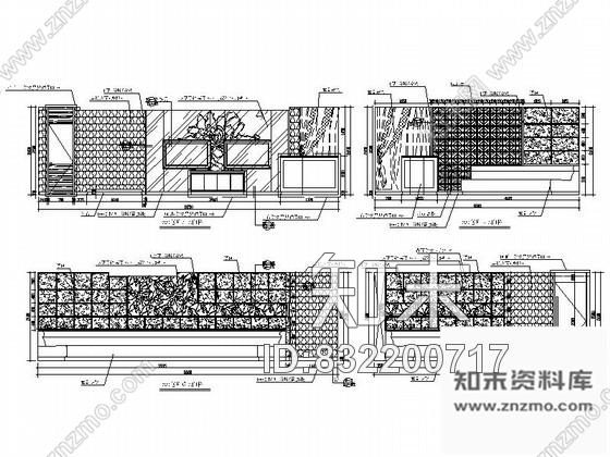 图块/节点玻璃砖装饰KTV包厢立面图cad施工图下载【ID:832200717】