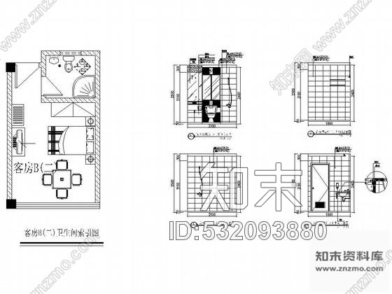 施工图武汉某四层办公楼装修图纸cad施工图下载【ID:532093880】