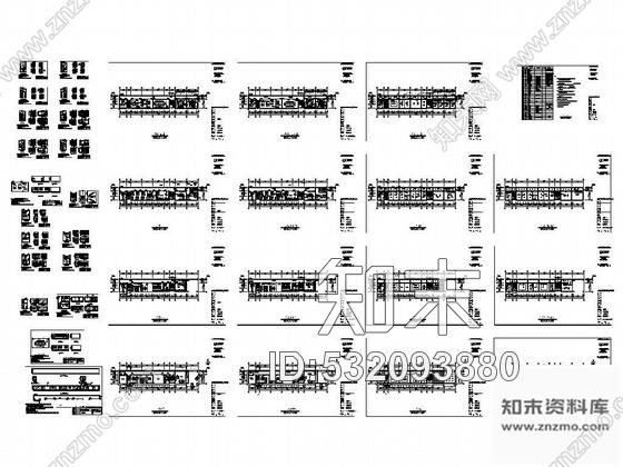 施工图武汉某四层办公楼装修图纸cad施工图下载【ID:532093880】