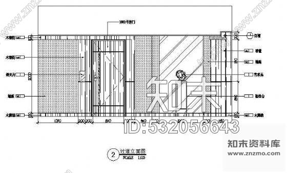 五星酒店过道图cad施工图下载【ID:532056643】