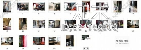 施工图某绿城现代高档四层别墅室内装修图含实景施工图下载【ID:531986303】