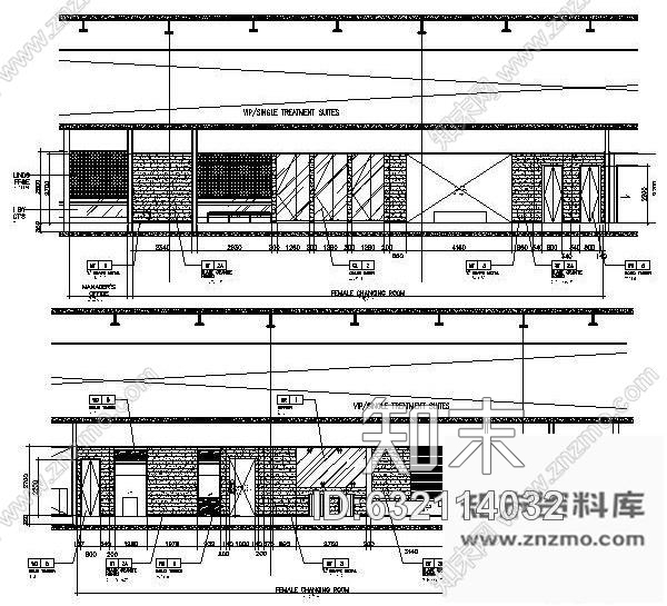 施工图南京某酒店健身中心/SPA施工图cad施工图下载【ID:632114032】
