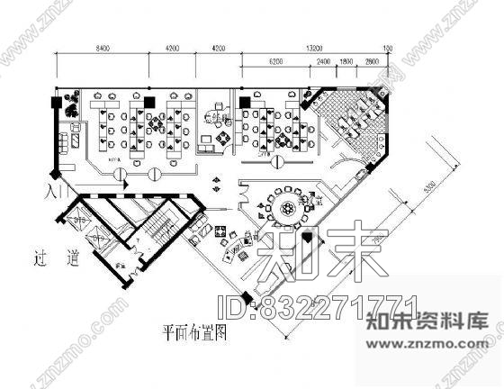 图块/节点办公空间平面设计图cad施工图下载【ID:832271771】