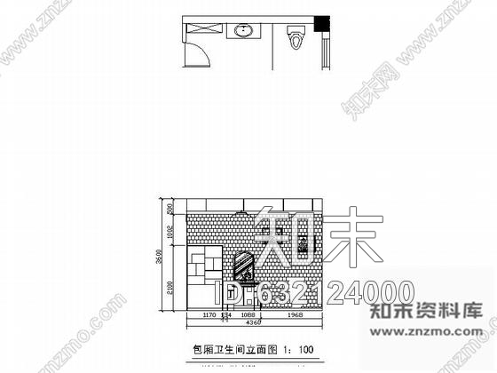 施工图时尚现代风格酒吧室内装修施工图cad施工图下载【ID:632124000】