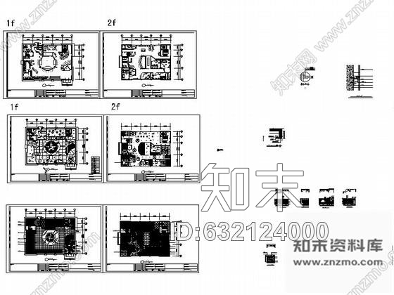 施工图时尚现代风格酒吧室内装修施工图cad施工图下载【ID:632124000】