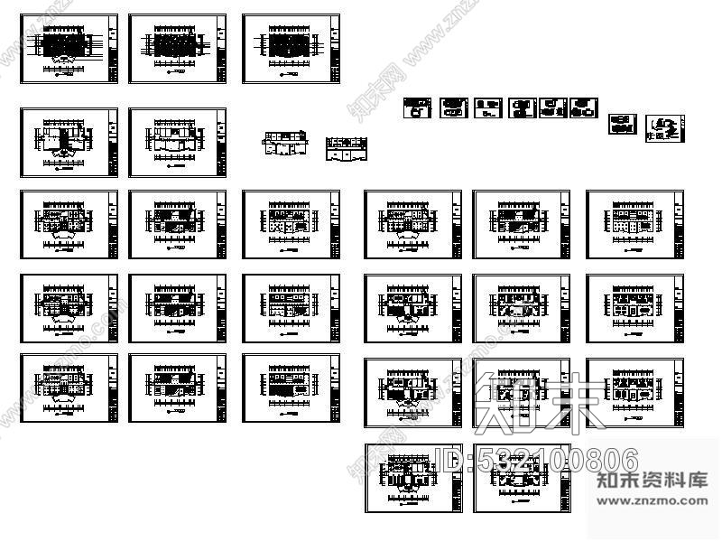 施工图某办公空间装饰设计图cad施工图下载【ID:532100806】