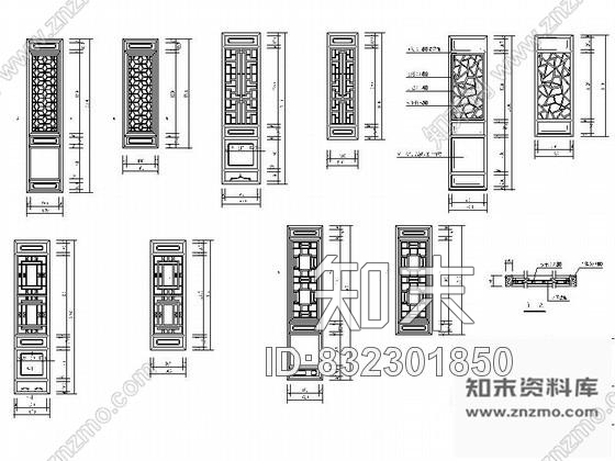 图块/节点现代门窗CAD图块下载施工图下载【ID:832301850】