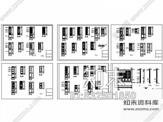 图块/节点现代门窗CAD图块下载施工图下载【ID:832301850】