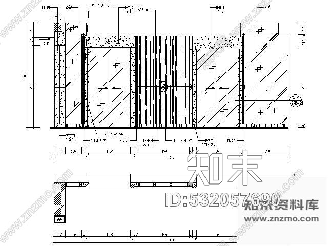 施工图五星酒店标准层电梯厅施工图cad施工图下载【ID:532057690】