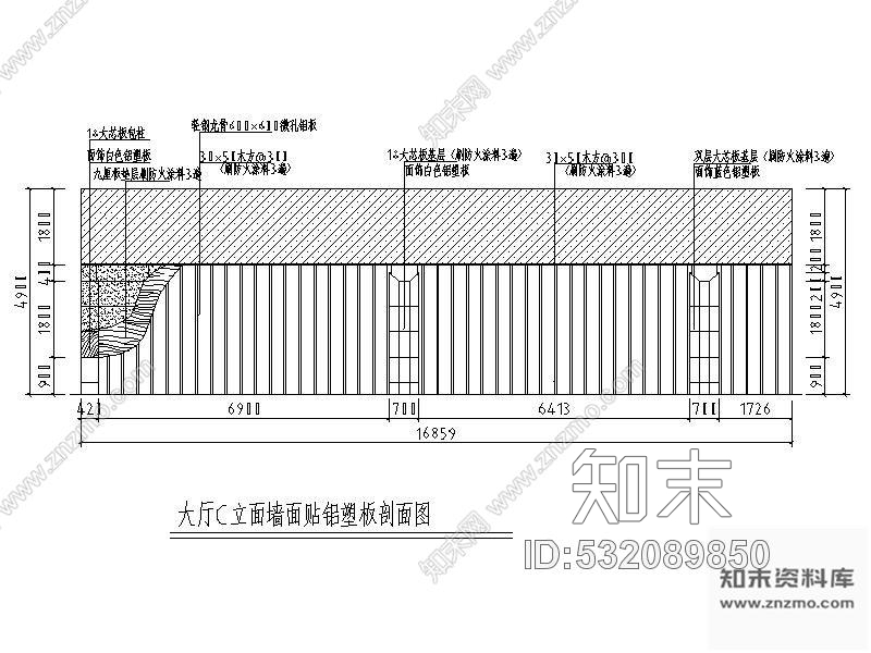 施工图湖南某劳动大厅竣工图(含效果)cad施工图下载【ID:532089850】