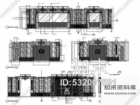 施工图欧式餐厅包间装修图cad施工图下载【ID:532007591】