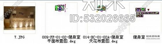施工图江苏超五星级酒店健身房装修设计CAD施工图含效果cad施工图下载【ID:532026665】
