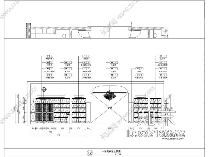 丁香会所室内精装修施工图含效果图施工图下载【ID:832166592】