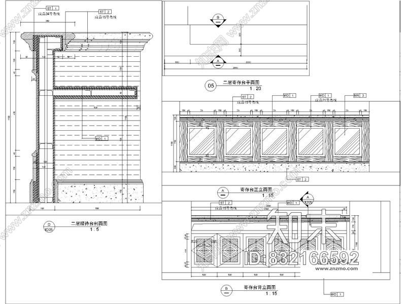 丁香会所室内精装修施工图含效果图施工图下载【ID:832166592】