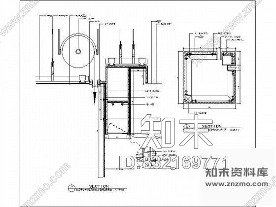 图块/节点某店铺二层广告灯箱节点详图施工图下载【ID:832169771】