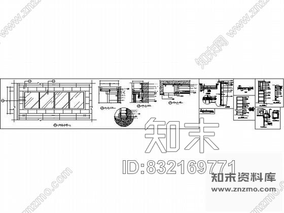 图块/节点某店铺二层广告灯箱节点详图施工图下载【ID:832169771】