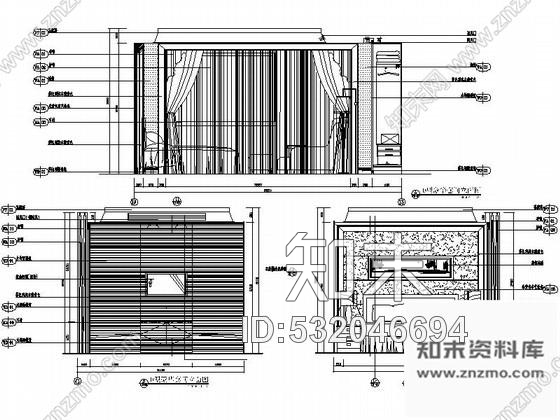 施工图豪华套间D型客房装修施工图施工图下载【ID:532046694】