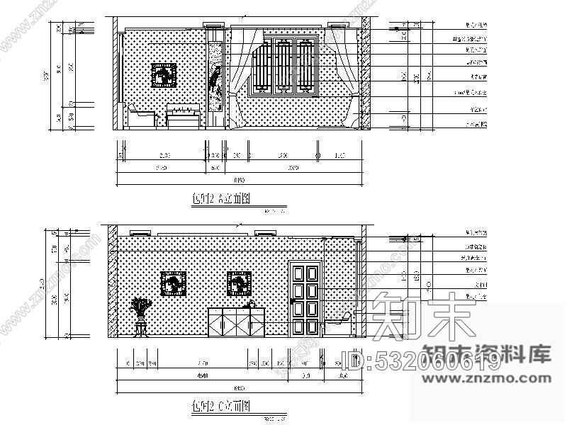 施工图豪华宾馆装修图cad施工图下载【ID:532060619】